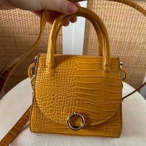 Yellow Snakeskin Purse
